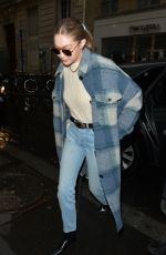 GIGI HADID Night Out in Paris 01/03/2020