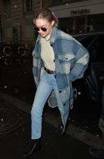 GIGI HADID Night Out in Paris 01/03/2020