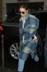 GIGI HADID Night Out in Paris 01/03/2020