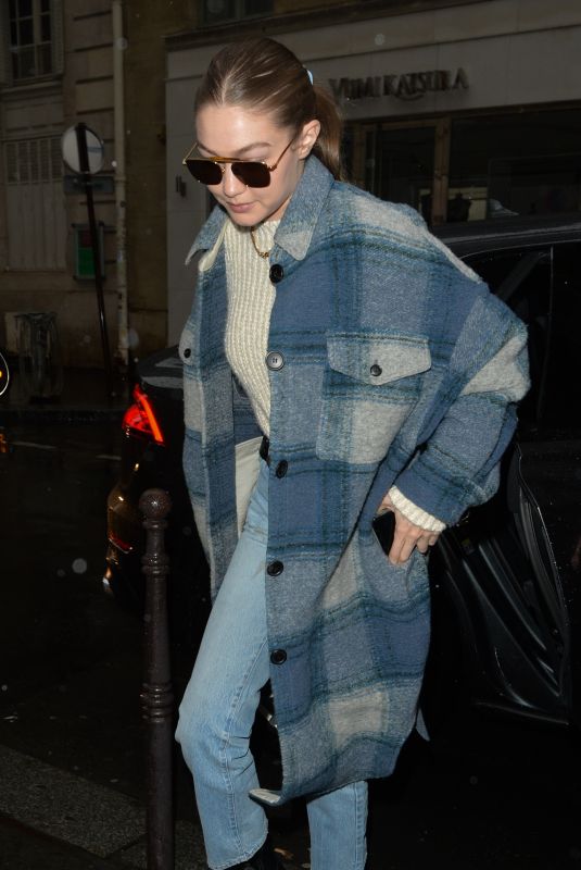 GIGI HADID Night Out in Paris 01/03/2020