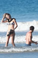 GISELE BUNDCHEN in a Polka Dot Bikini on the Beach in Costa Rica 03/12/2020