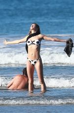 GISELE BUNDCHEN in a Polka Dot Bikini on the Beach in Costa Rica 03/12/2020