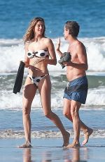 GISELE BUNDCHEN in a Polka Dot Bikini on the Beach in Costa Rica 03/12/2020