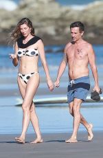 GISELE BUNDCHEN in a Polka Dot Bikini on the Beach in Costa Rica 03/12/2020
