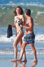 GISELE BUNDCHEN in a Polka Dot Bikini on the Beach in Costa Rica 03/12/2020