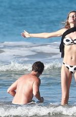GISELE BUNDCHEN in a Polka Dot Bikini on the Beach in Costa Rica 03/12/2020
