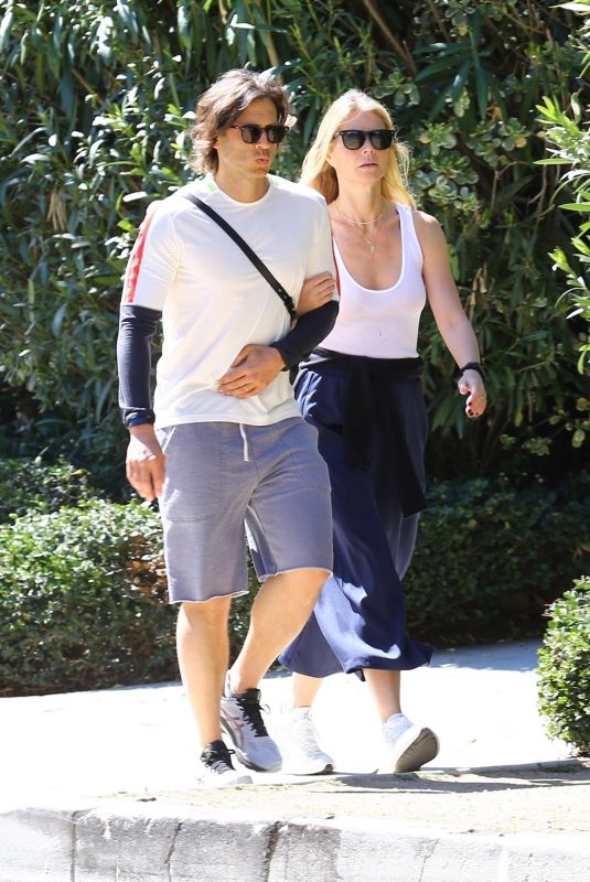 GWYNETH PALTROW and Brad Falchuk Out in Brentwood 03/08/2020