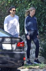 GWYNETH PALTROW and Brad Falchuk Out in Brentwood 03/27/2020