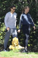 GWYNETH PALTROW and Brad Falchuk Out in Brentwood 03/27/2020