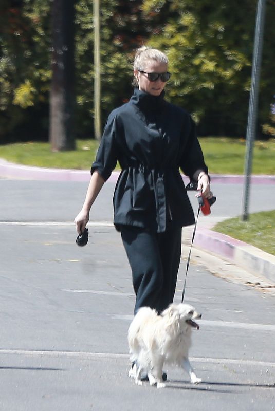 GWYNETH PALTROW Out with Her Dog in Los Angeles 03/29/2020