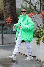 HAILEY BIEBER at Cha Cha Matcha in Los Angeles 03/10/2020