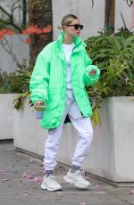 HAILEY BIEBER at Cha Cha Matcha in Los Angeles 03/10/2020