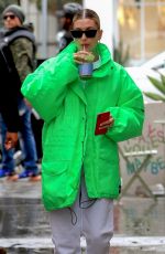 HAILEY BIEBER at Cha Cha Matcha in Los Angeles 03/10/2020