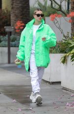 HAILEY BIEBER at Cha Cha Matcha in Los Angeles 03/10/2020