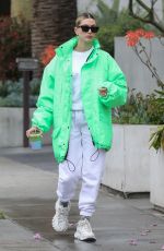 HAILEY BIEBER at Cha Cha Matcha in Los Angeles 03/10/2020
