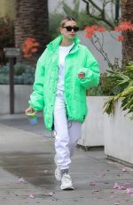 HAILEY BIEBER at Cha Cha Matcha in Los Angeles 03/10/2020