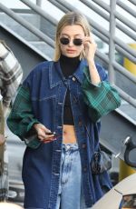 HAILEY BIEBER in Double Denim Out for Lunch in Los Angeles 03/07/2020