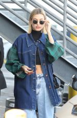 HAILEY BIEBER in Double Denim Out for Lunch in Los Angeles 03/07/2020