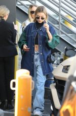 HAILEY BIEBER in Double Denim Out for Lunch in Los Angeles 03/07/2020