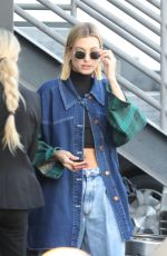 HAILEY BIEBER in Double Denim Out for Lunch in Los Angeles 03/07/2020