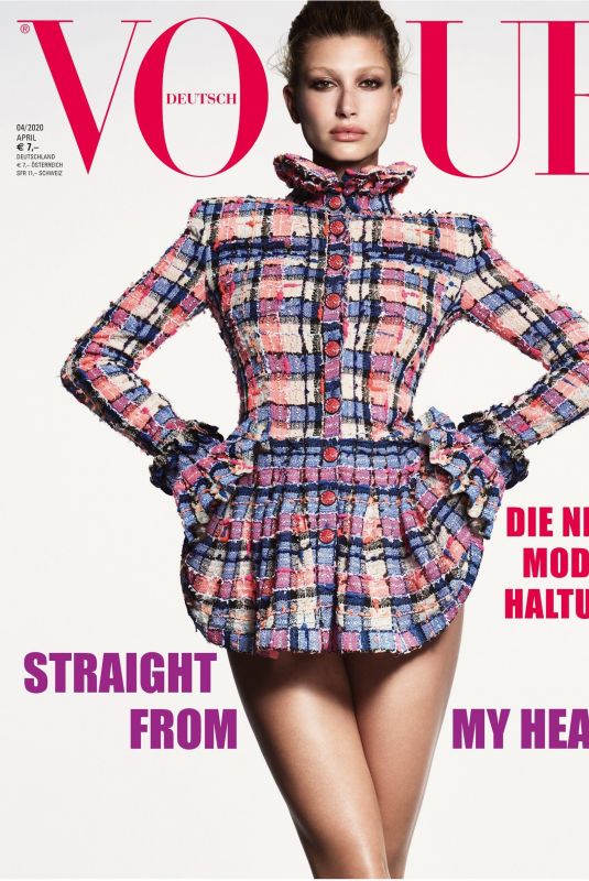 HAILEY BIEBER in Vogue Magazine, Germany April 2020