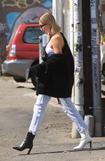 HAILEY BIEBER Leaves a Restaurant in Los Angeles 02/29/2020