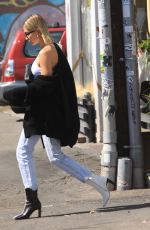 HAILEY BIEBER Leaves a Restaurant in Los Angeles 02/29/2020