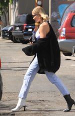 HAILEY BIEBER Leaves a Restaurant in Los Angeles 02/29/2020
