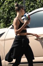 HAILEY BIEBER Leaves Backyard Bowl with Her Stylist in West Hollywood 03/05/2020