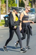 HAILEY BIEBER Leaves Backyard Bowl with Her Stylist in West Hollywood 03/05/2020