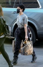 HALSEY Wears Black Face Mask at Erewhon Market in Los Angeles 03/19/2020