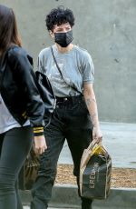 HALSEY Wears Black Face Mask at Erewhon Market in Los Angeles 03/19/2020
