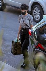 HALSEY Wears Black Face Mask at Erewhon Market in Los Angeles 03/19/2020