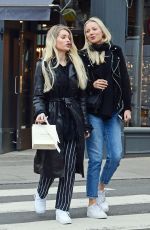 HANA CROSS and LOTTIE MOSS Out Smoking in Notting Hill 03/11/2020