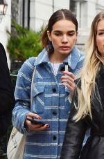 HANA CROSS and LOTTIE MOSS Out Smoking in Notting Hill 03/11/2020