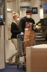 HEIDI MONTAG and Spencer Pratt with Face Masks and Latex Gloves Shopping at Erewhon Market in Pacifiy Palisades 03/24/2020