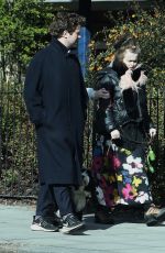 HELENA BONHAM CARTER and Rye Dag Holmboe Out in London 03/30/2020