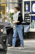 HELENA CHRISTENSEN Out Buys Flowers in New York 03/26/2020