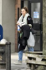 HELENA CHRISTENSEN Out Buys Flowers in New York 03/26/2020