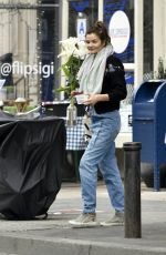 HELENA CHRISTENSEN Out Buys Flowers in New York 03/26/2020