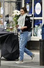 HELENA CHRISTENSEN Out Buys Flowers in New York 03/26/2020