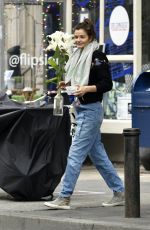 HELENA CHRISTENSEN Out Buys Flowers in New York 03/26/2020