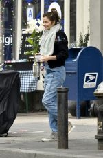 HELENA CHRISTENSEN Out Buys Flowers in New York 03/26/2020