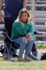 HILARY DUFF and Mike Comrie at Their Son