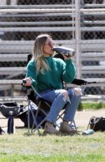 HILARY DUFF and Mike Comrie at Their Son