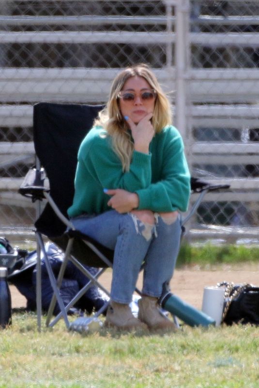 HILARY DUFF and Mike Comrie at Their Son