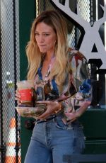 HILARY DUFF Arrives at Alfred