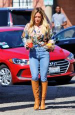 HILARY DUFF Arrives at Alfred