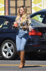 HILARY DUFF Arrives at Alfred