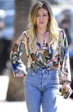 HILARY DUFF Arrives at Alfred
